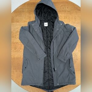 Vans Parka Hooded Jacket Gray Medium Unisex, Men, Woman